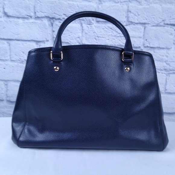 Vintage Authentic Coach Navy Handbag Medium Size - Picture 4 of 12